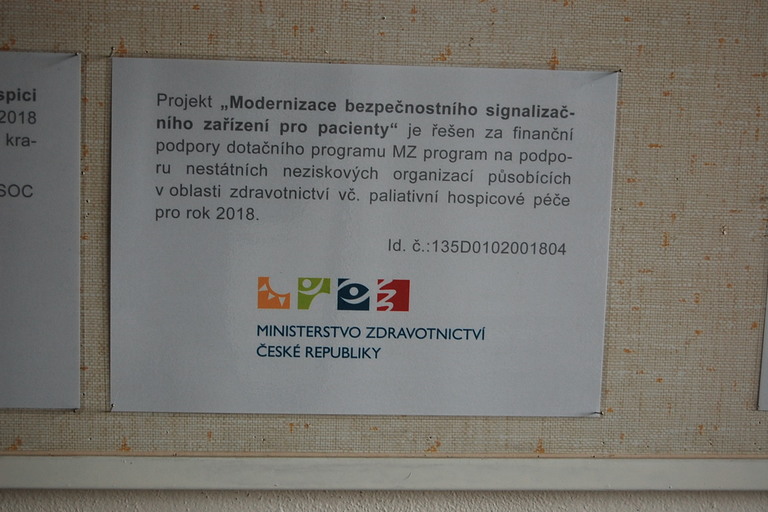Obnova a modernizace bezpečnostního signalizačního zařízení pro pacienty 